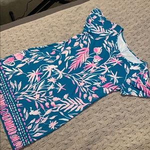 Lilly Pulitzer Cotton Flutter Sleeve Dress